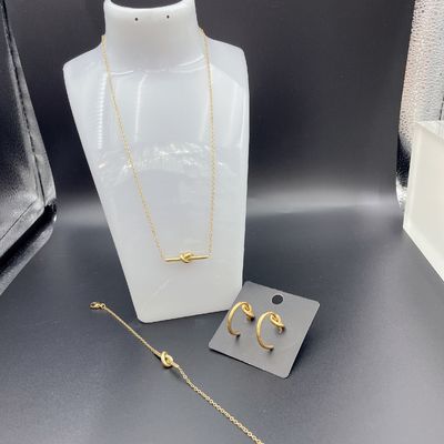 하이 폴랜드 최신 금색 스테인리스 스틸 귀걸이 목걸이 팔찌 세트