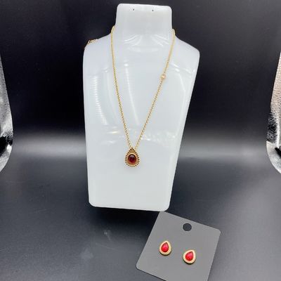 2024 신형 방수 트렌디 스테인리스 스틸 보석 세트 18K 금 럭셔리 선물 도매